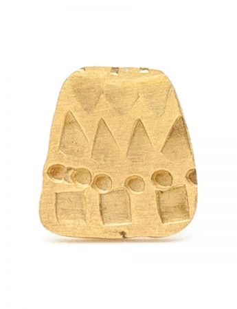 Small Trapezoid Single Stud Earring – Gold