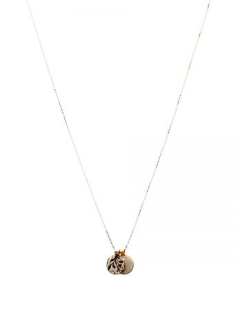 Two Charm Necklace – Swirl & Blossom