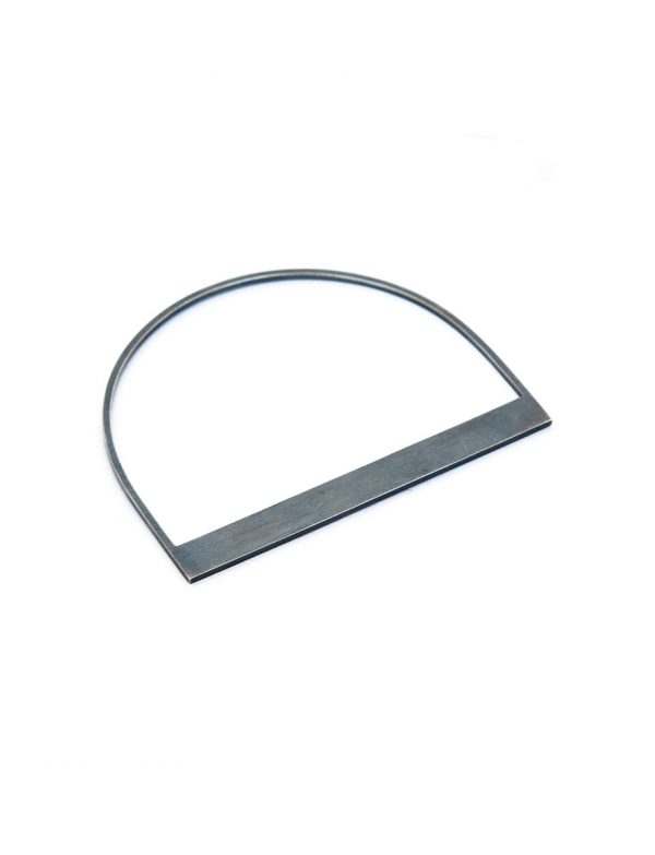 Wide Base D Bangle – Black