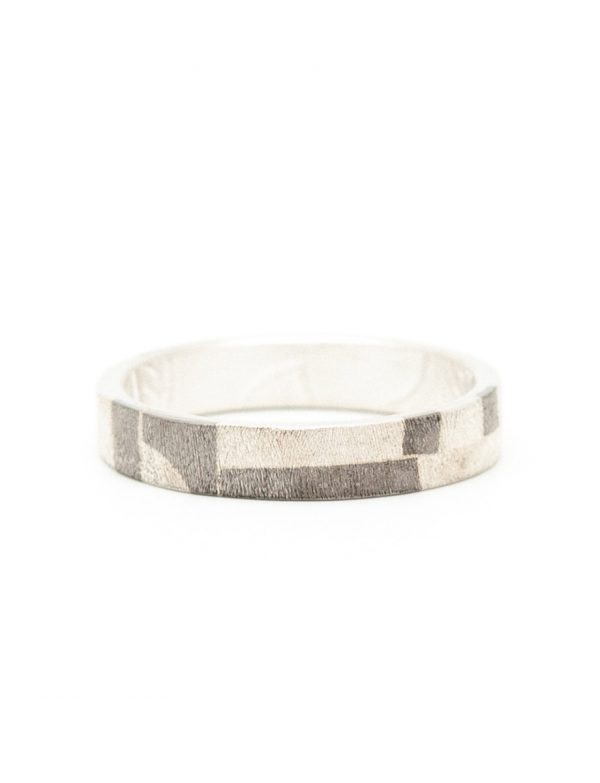 Wide Chogak Lucky Ring – Silver & Monel