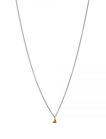 XO Love Heart Charm Necklace – Yellow Gold & Diamond