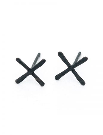 XX Stud Earrings – Black