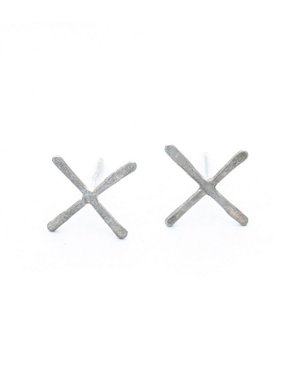 XX Stud Earrings – Silver