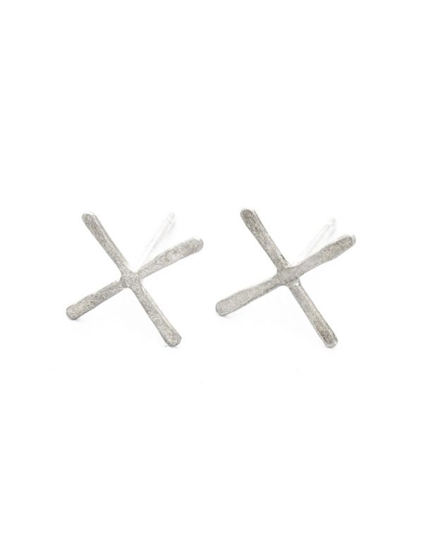XX Stud Earrings – Silver