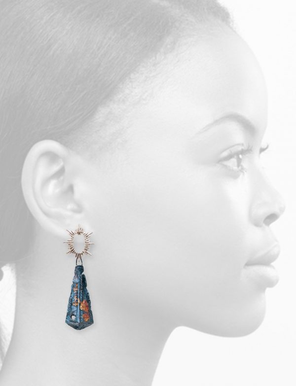 Zoraida I Earrings – Black & Gold