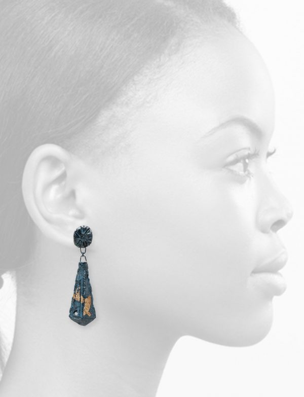 Zoraida III Earrings – Black And Yellow Gold