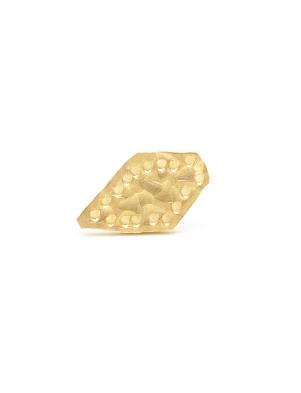 Small Abstract Single Stud Earring – Gold