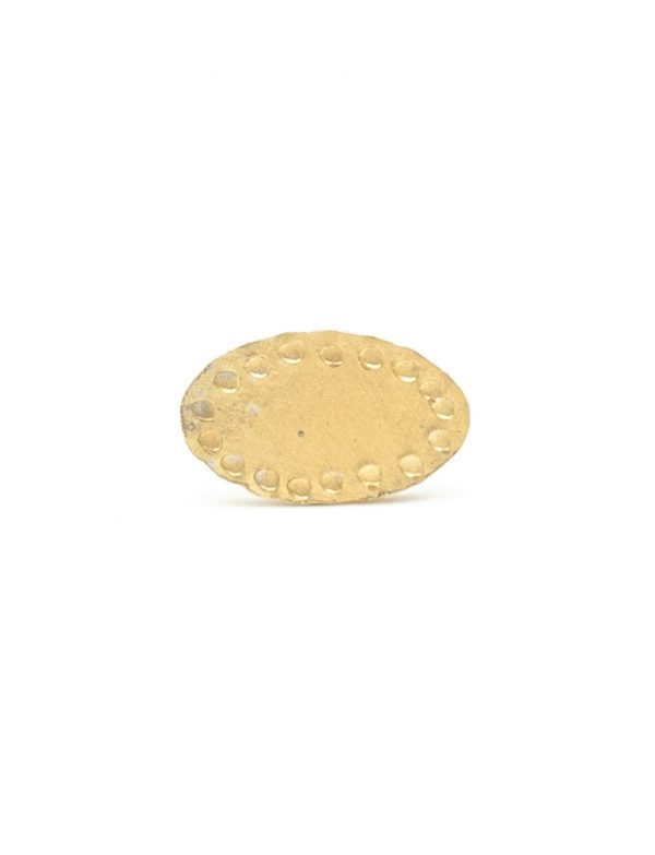Small Oval Single Stud Earring – Gold