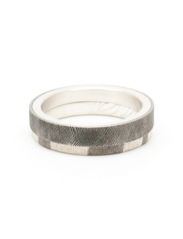 Chogak Lucky Interlocking Ring – Silver & Monel