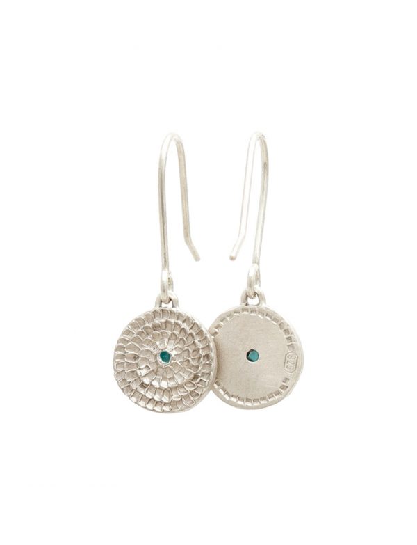 Continuum Earrings – Silver & Blue-Green Tourmalines