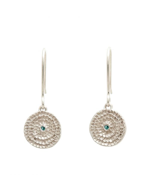 Continuum Earrings – Silver & Blue-Green Tourmalines