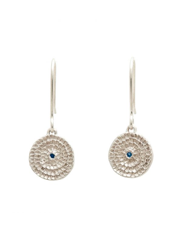 Continuum Earrings – Silver & Blue Sapphires