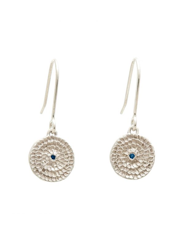 Continuum Earrings – Silver & Blue Sapphires