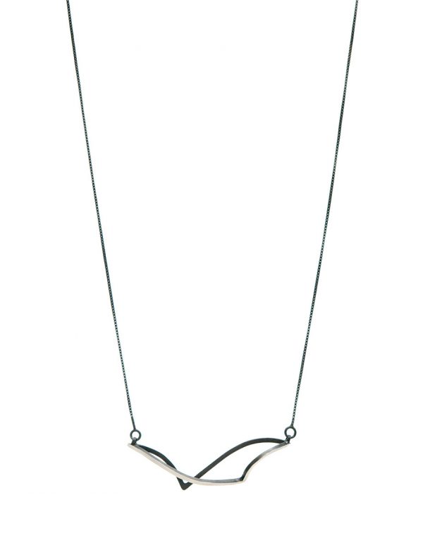 Continuum Sway Reversible Necklace – Black & Silver