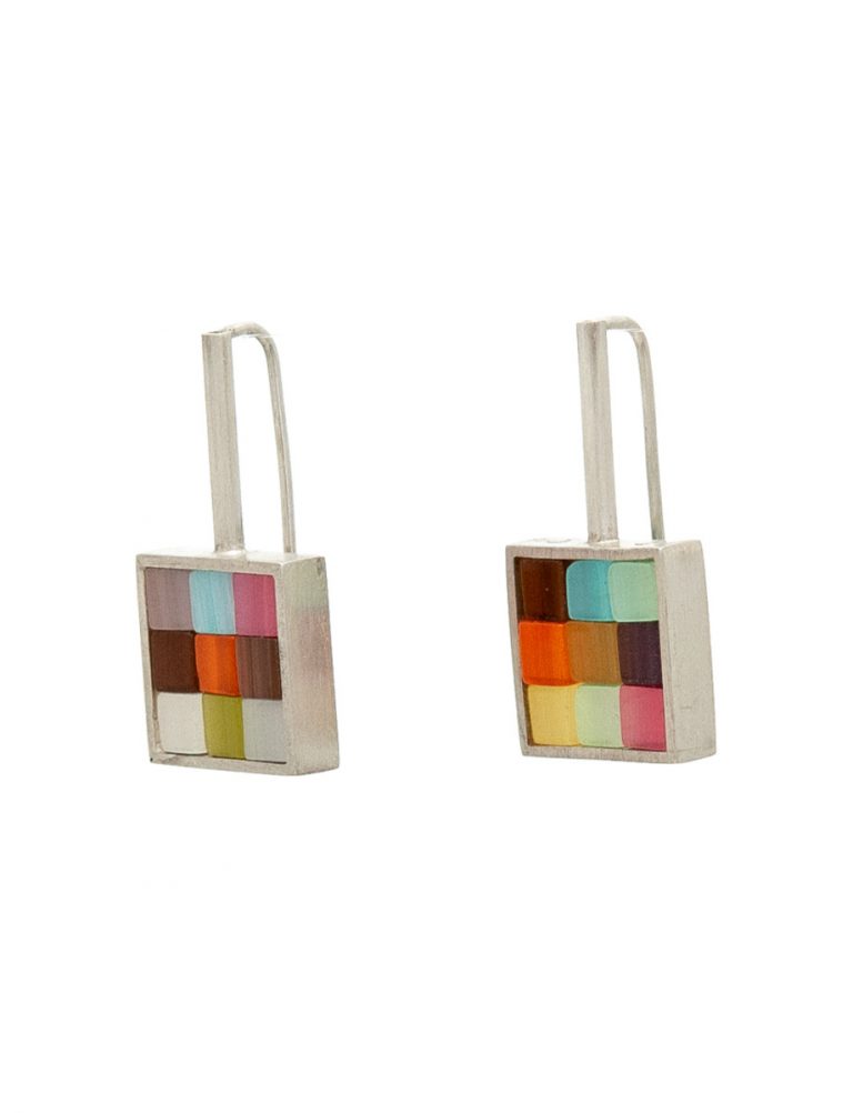 Gelati Patchwork Square Stack Earrings