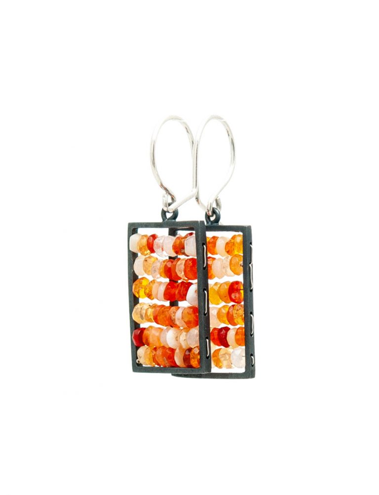 Rectangle Reef Earrings – Mexican Fire Opals