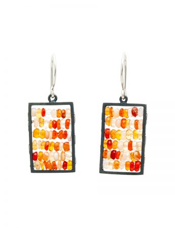 Rectangle Reef Earrings – Mexican Fire Opals