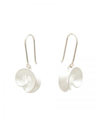 Taegeuk Cloud Hook Earrings – Silver