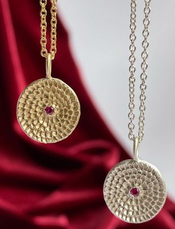 Continuum Necklace – Gold & Ruby