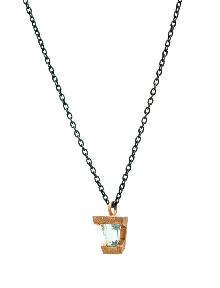 Terrain Pendant Necklace – Aquamarine