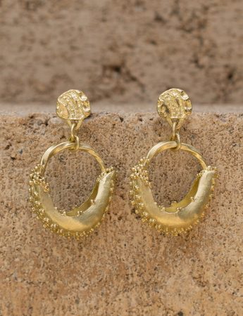 Land Between Two Rivers Earrings – Yellow Gold