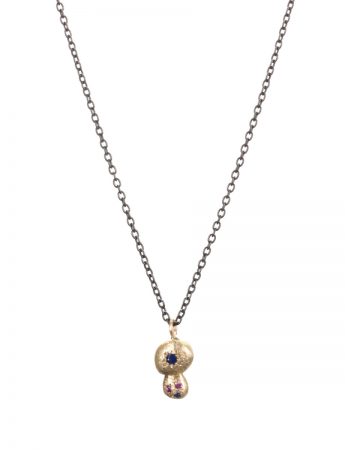 Textura Centra Double Pendant Necklace – Sapphire