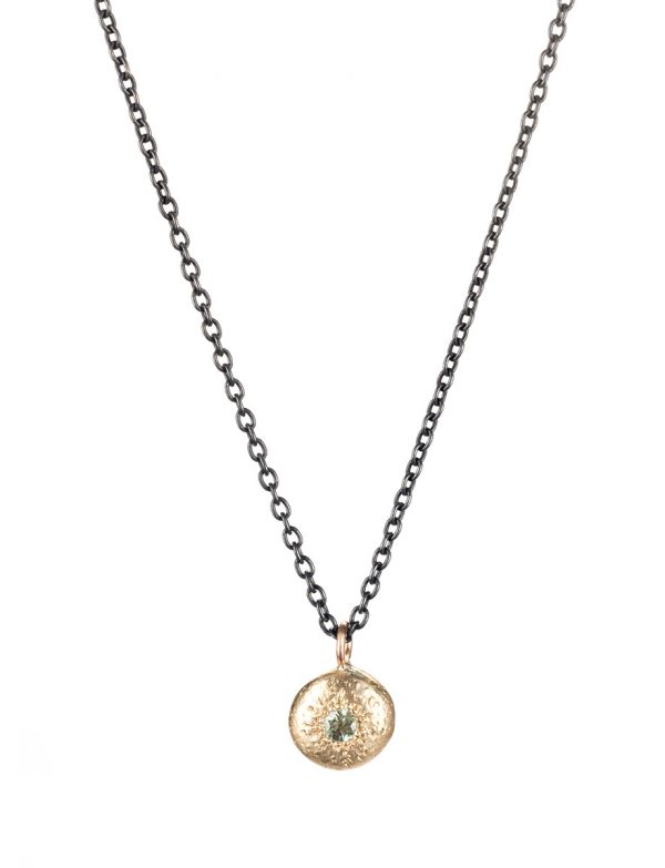 Textura Centra Pendant Necklace – Green Sapphire