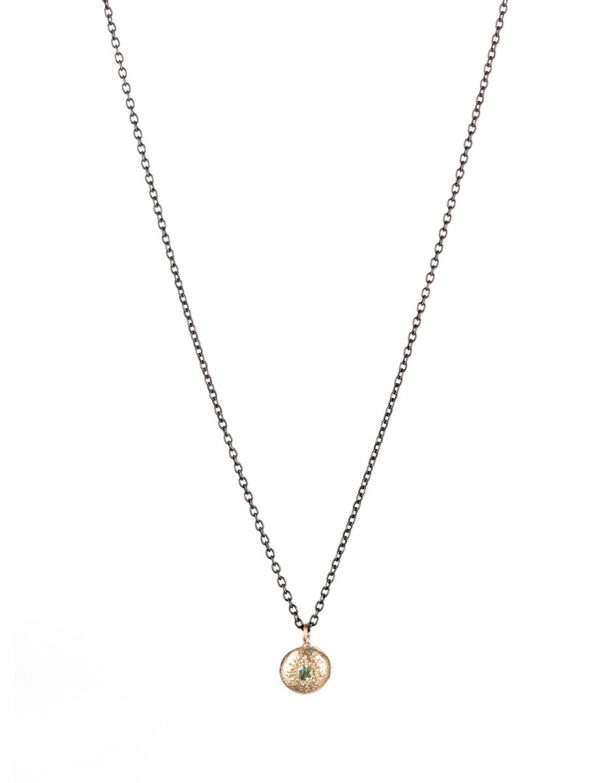 Textura Centra Pendant Necklace – Green Sapphire