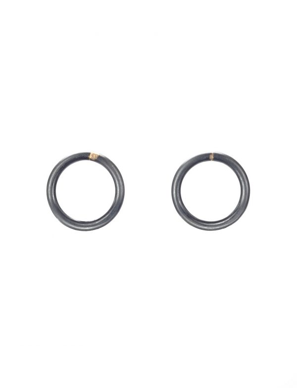 Anthem Stud Earrings – Black & Gold