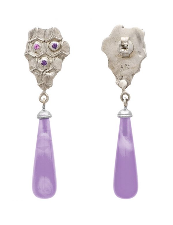 Lavender Drop Amethyst Earrings