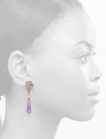 Lavender Drop Amethyst Earrings