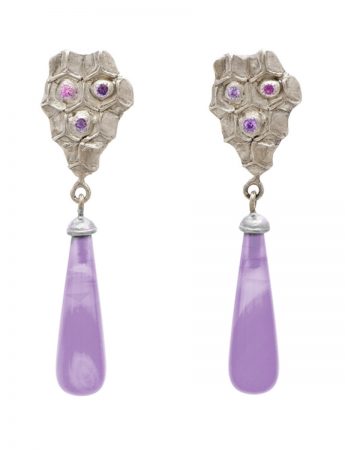 Lavender Drop Amethyst Earrings