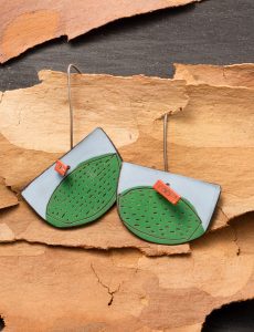 Pages Reversible Earrings – Blue & Green