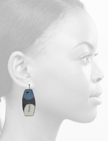 Apron Reversible Earrings – Blue & Sage Green