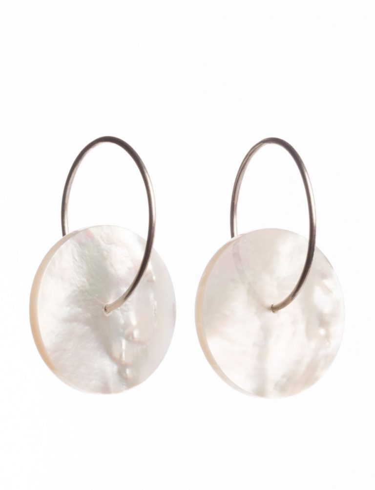 High Tide Hoop Earrings – Mother of Pearl