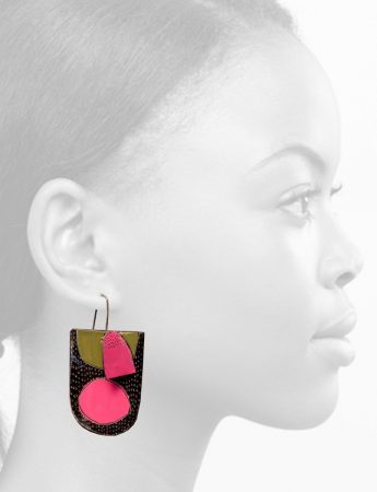 Still Life Reversible Earrings – Pink & Green