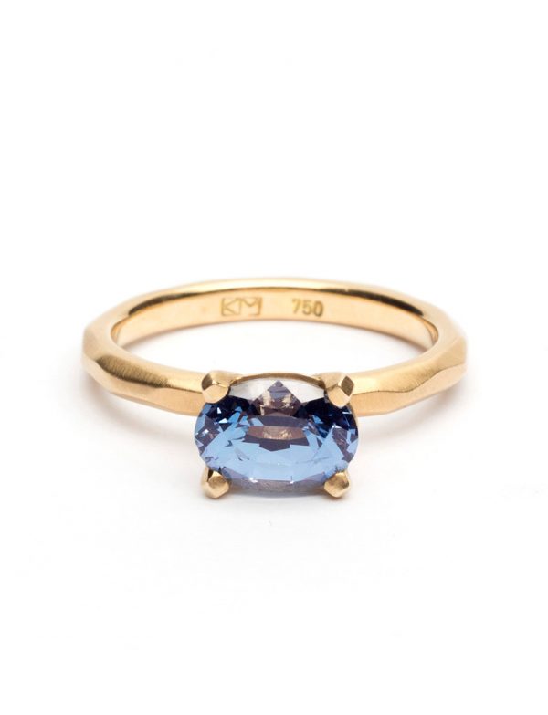 Faceted Ring – Blue Spinel