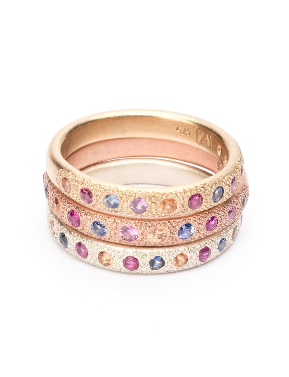 Fine Multicolour Eternal Love Ring Rose Gold e.g.etal Melbourne