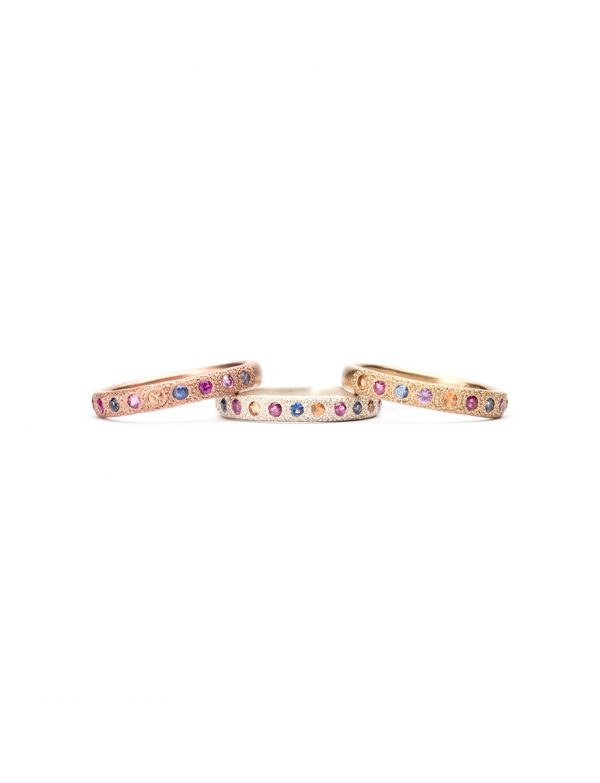 Fine Multicolour Eternal Love Ring – Rose Gold
