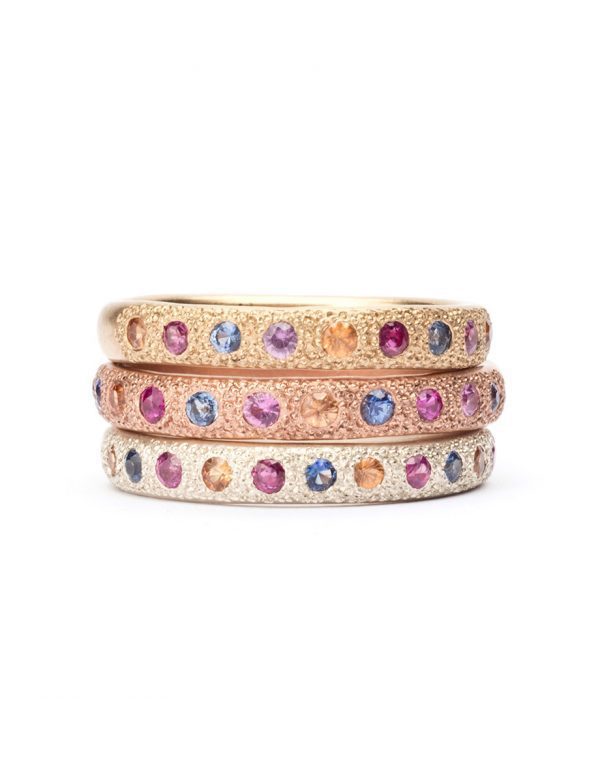 Fine Multicolour Eternal Love Ring – Rose Gold