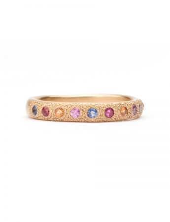 Fine Multicolour Eternal Love Ring – Yellow Gold