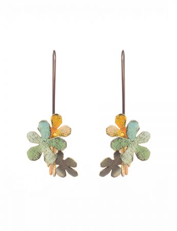 Short Jasmine Earrings – Green & Orange