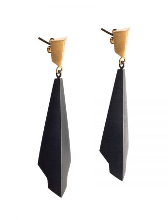 Aracari Earrings – Black & Gold