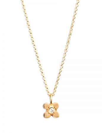 Mini Secret Hearts Necklace – Yellow Gold & Diamond