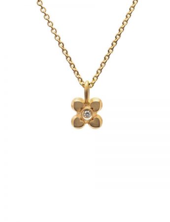 Mini Secret Hearts Necklace – Yellow Gold & Diamond
