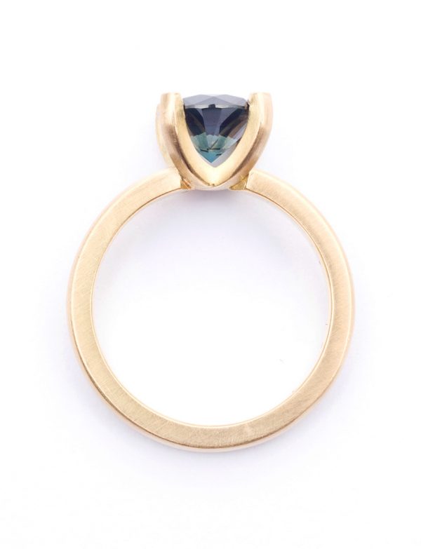 Brilliant Solitaire Ring – Parti Sapphire