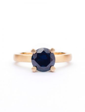 Brilliant Solitaire Ring – Parti Sapphire