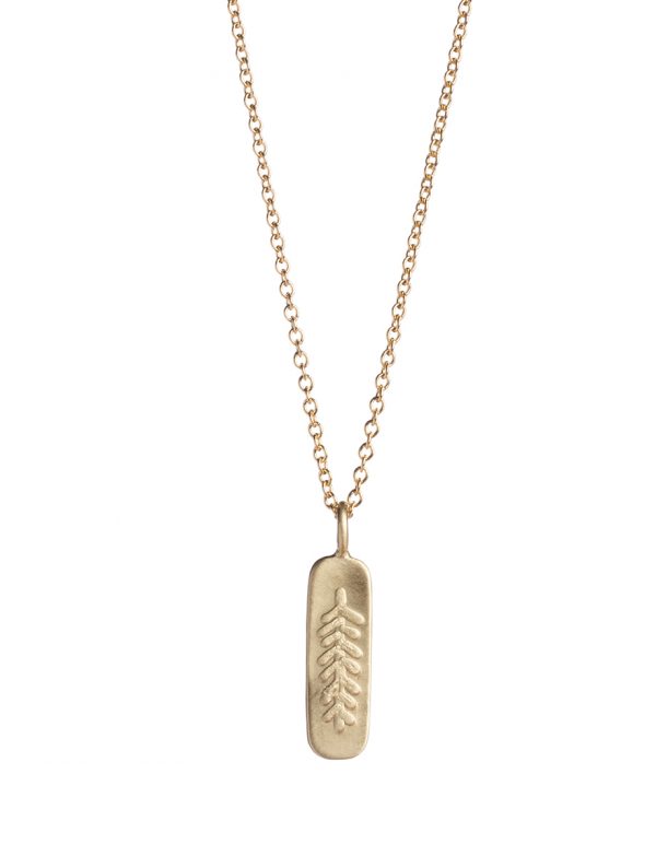 Canyon Feather Necklace – Gold