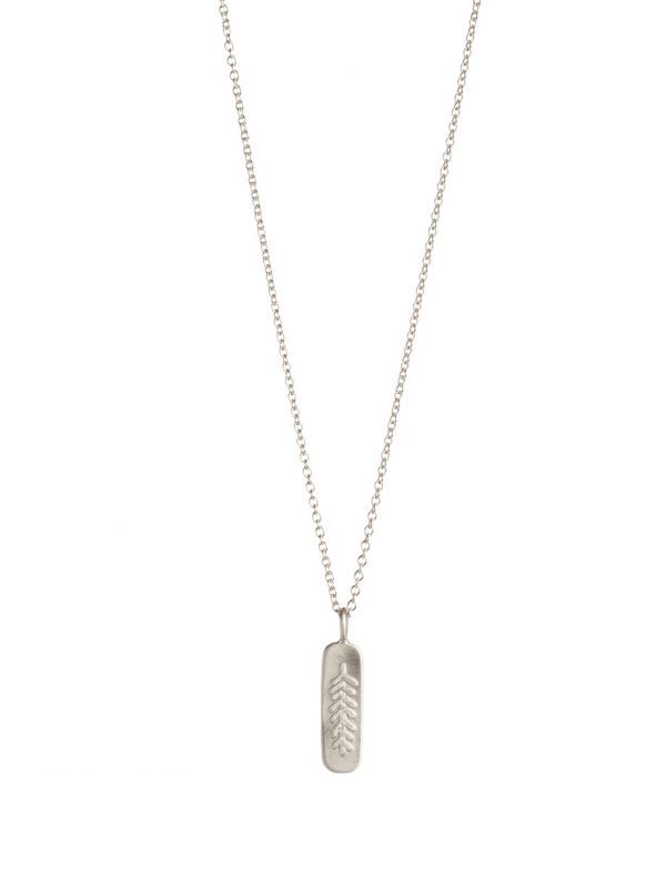 Canyon Feather Necklace – Silver