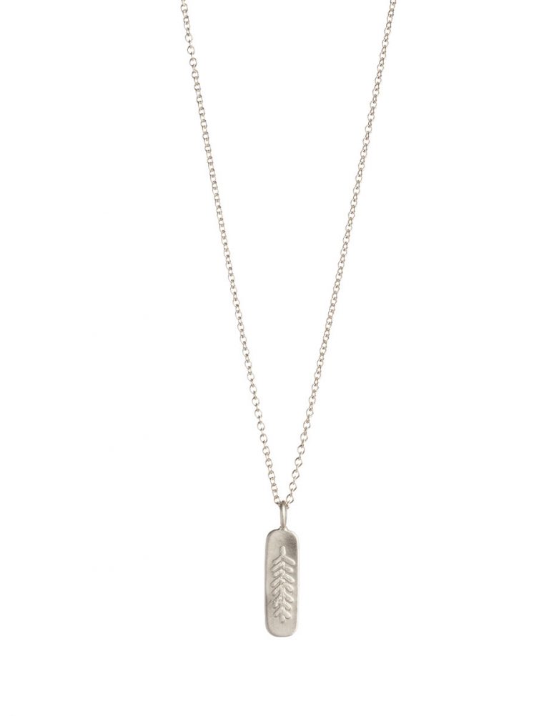 Canyon Feather Necklace – Silver